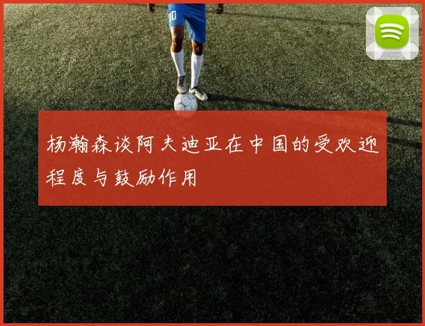 杨瀚森谈阿夫迪亚在中国的受欢迎程度与鼓励作用